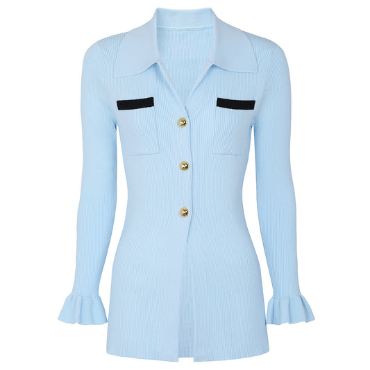 25ss A fashionable and elegant lady's knitted cardigan