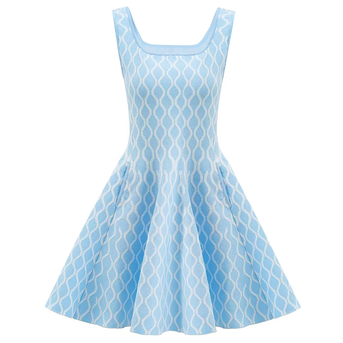 25ss Knitted A-line vest dress