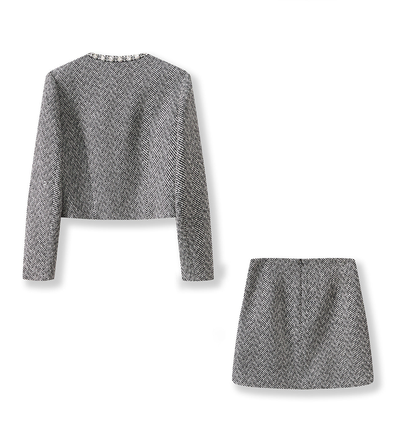 25ss Xiaoxiang wool blended coat and skirt set