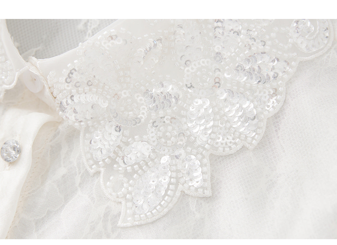 25ss A lace organza shirt for a rich and noble lady