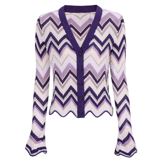 25ss Slimming long-sleeved knitted sweater coat