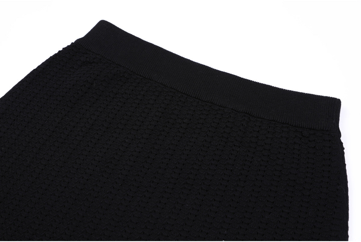 25ss Fashionable and classic T-shirt knitted sweater set skirt