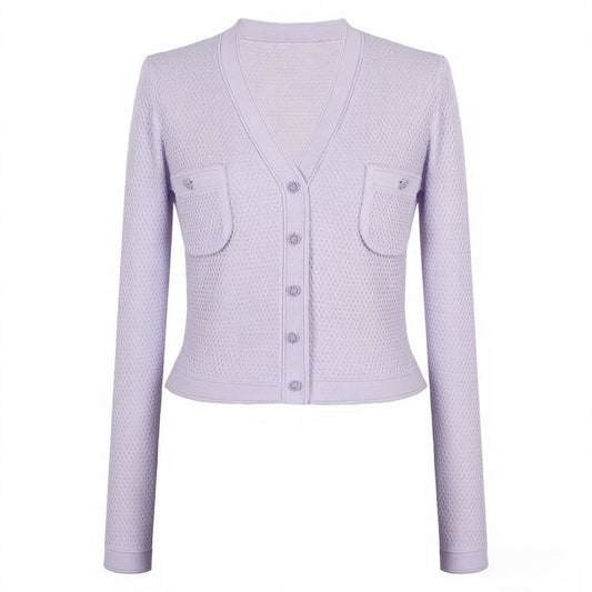 25ss A slimming knitted sweater coat for socialite