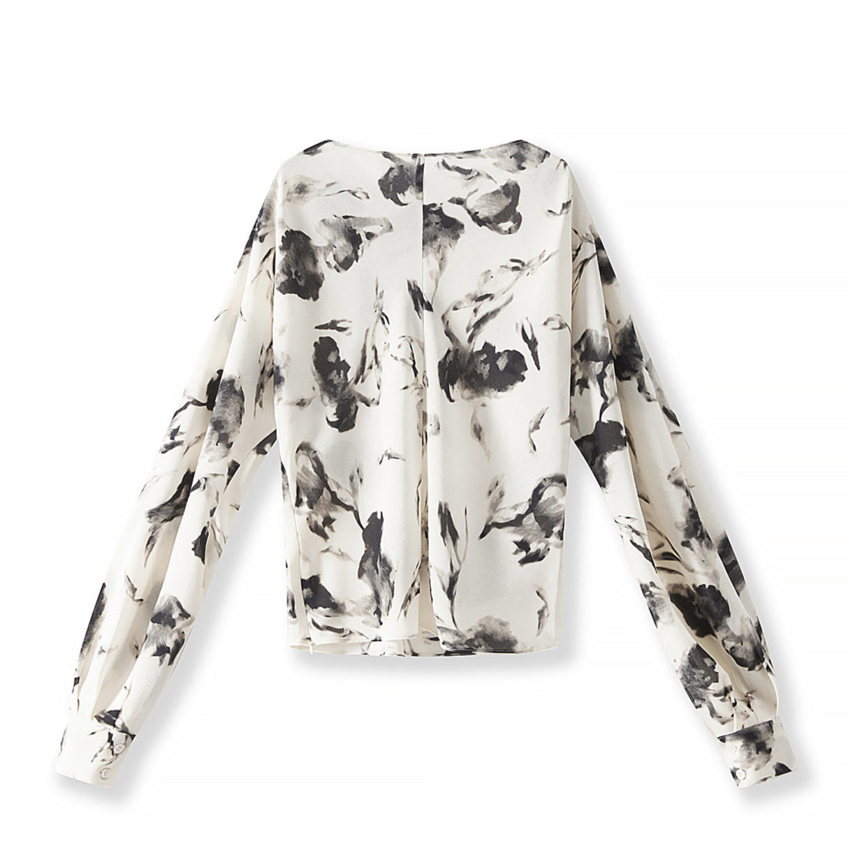 25ss Early autumn chiffon printed one-shoulder top