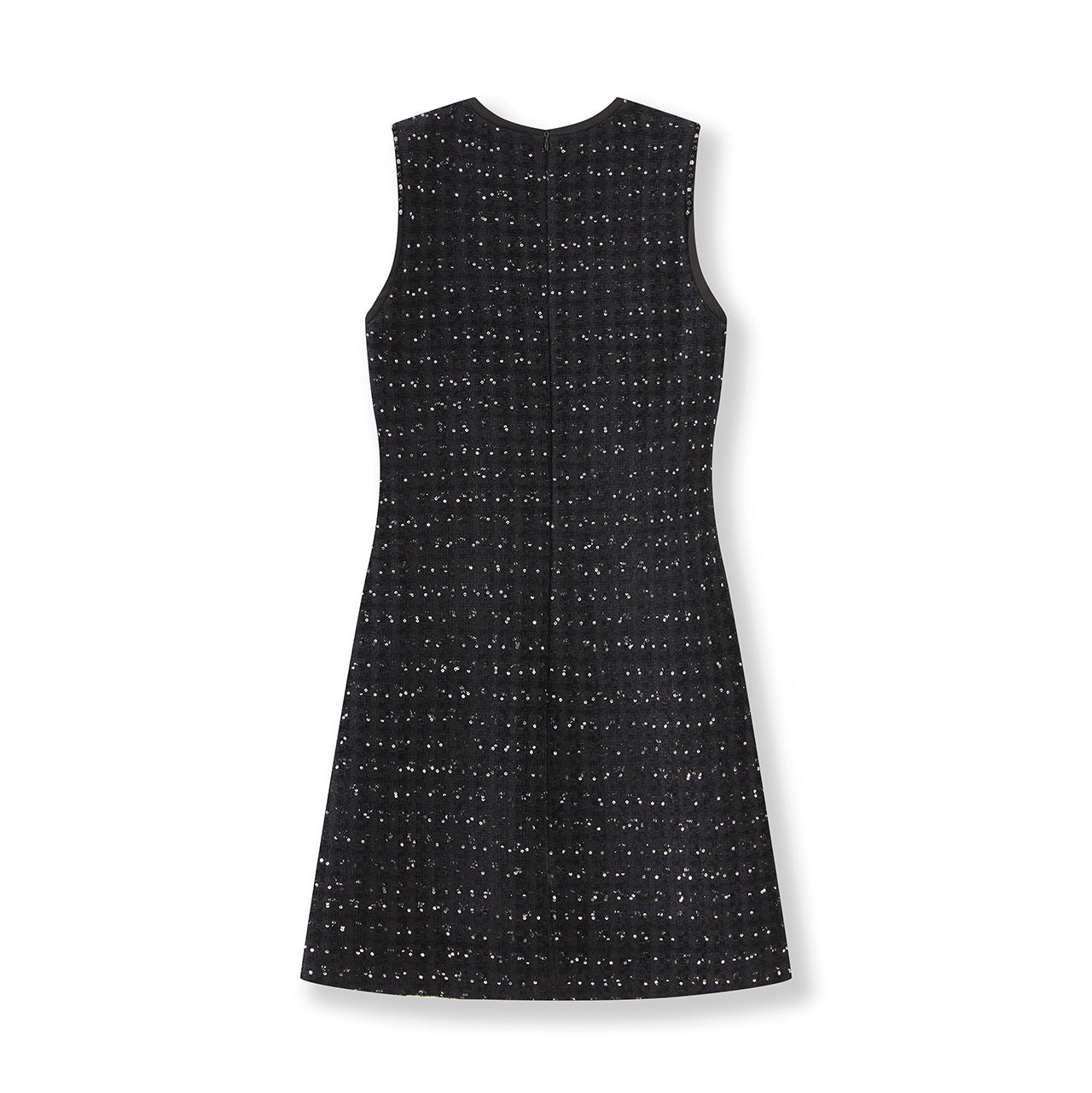 25ss Light luxury chanel-style tweed sleeveless vest dress