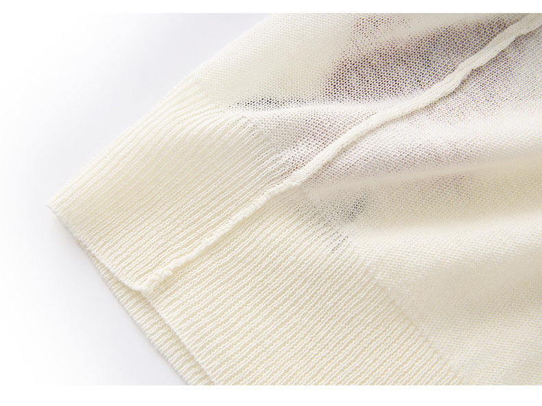 25ss Youthful Tencel linen short-sleeved knitted top