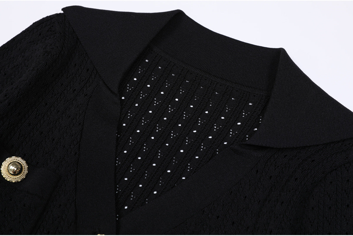 25ss European and American spring and autumn fashion knitted dress