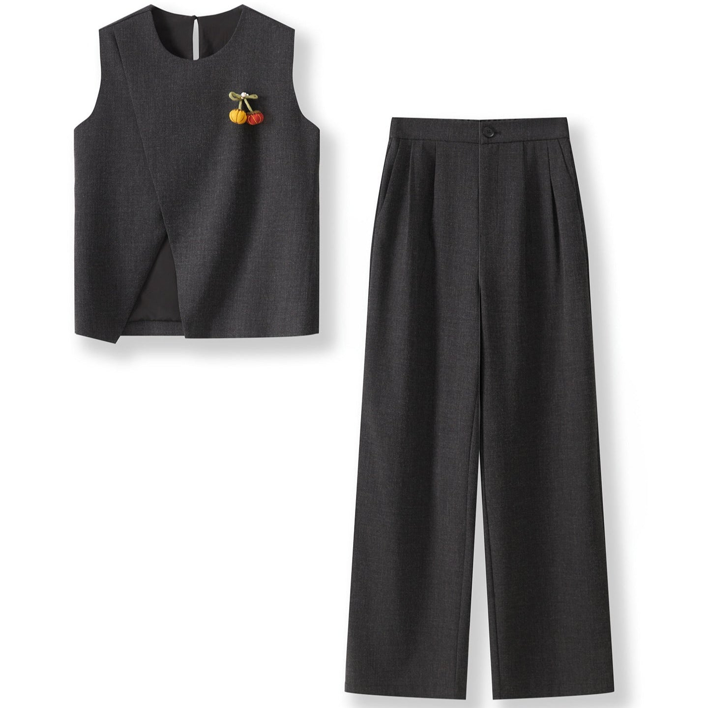25ss A light luxury and niche two-piece vest and top set