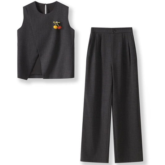25ss A light luxury and niche two-piece vest and top set