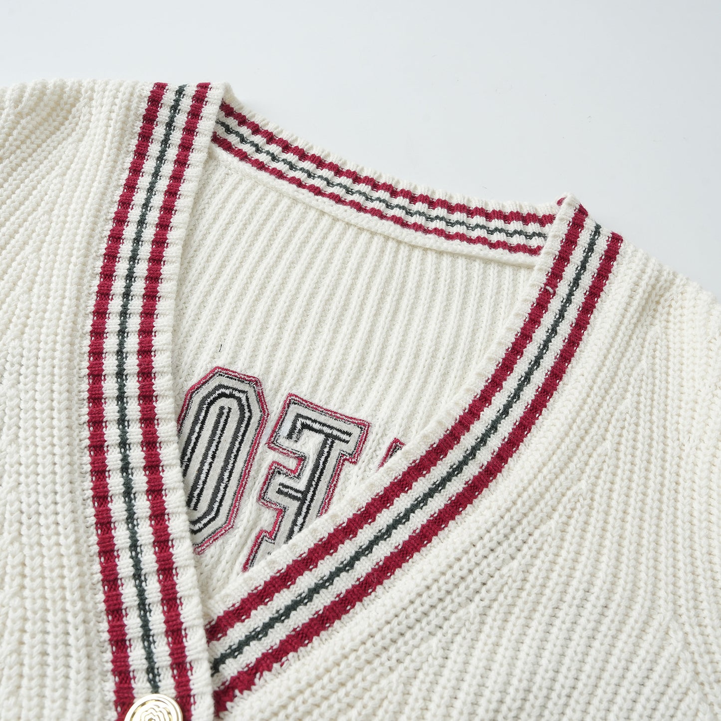 25ss Autumn V-neck chanel-style loose knitted cardigan