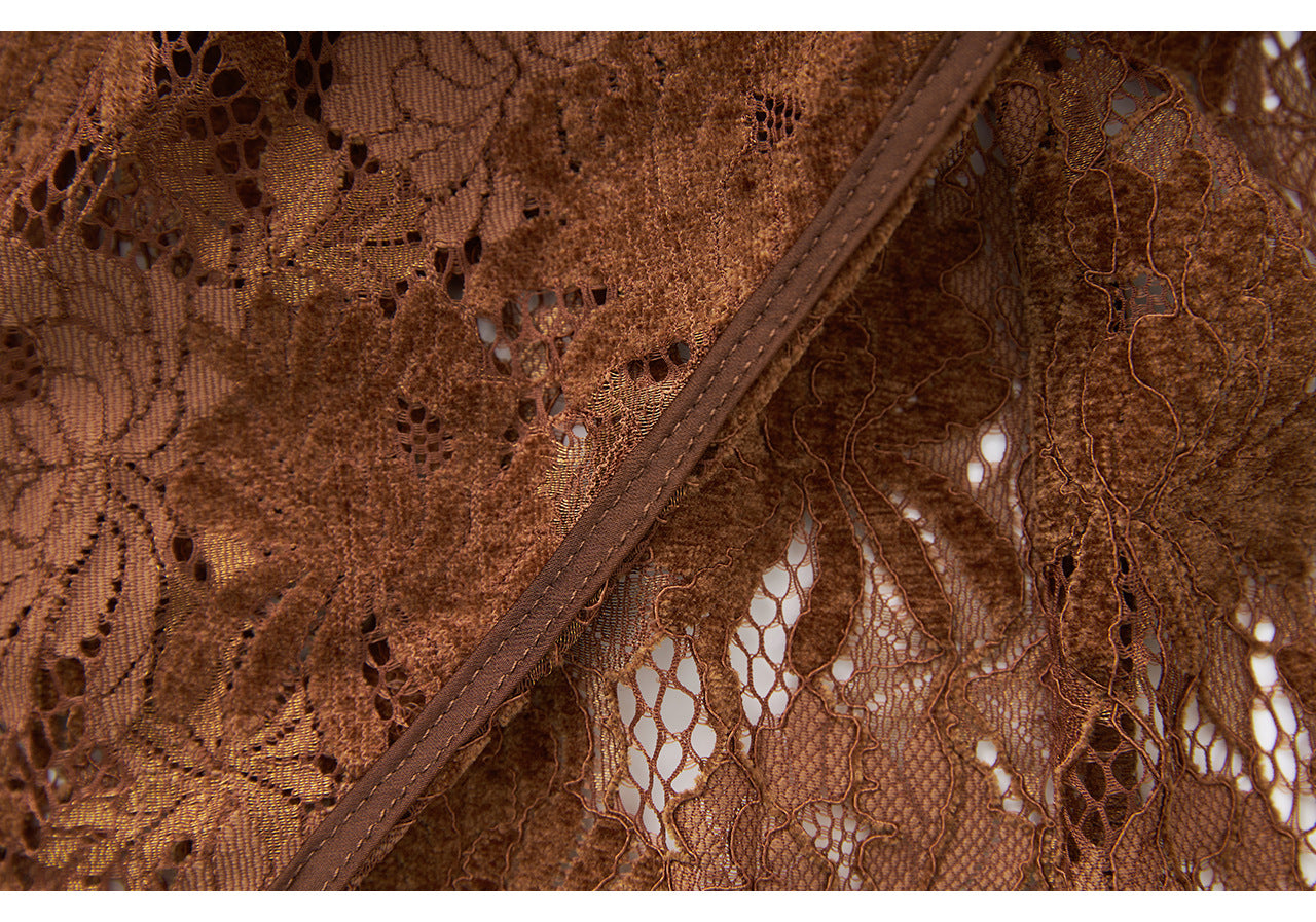25ss Autumn new Chinese-style retro jacquard Chenille lace vest