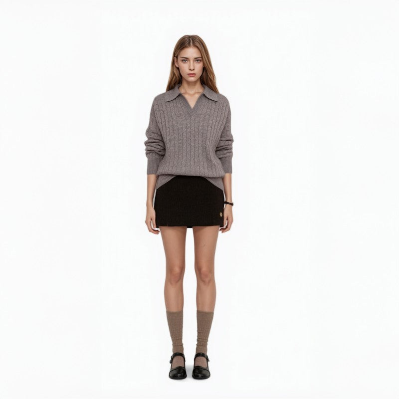 25ss polo neck wool sweater for autumn and winter