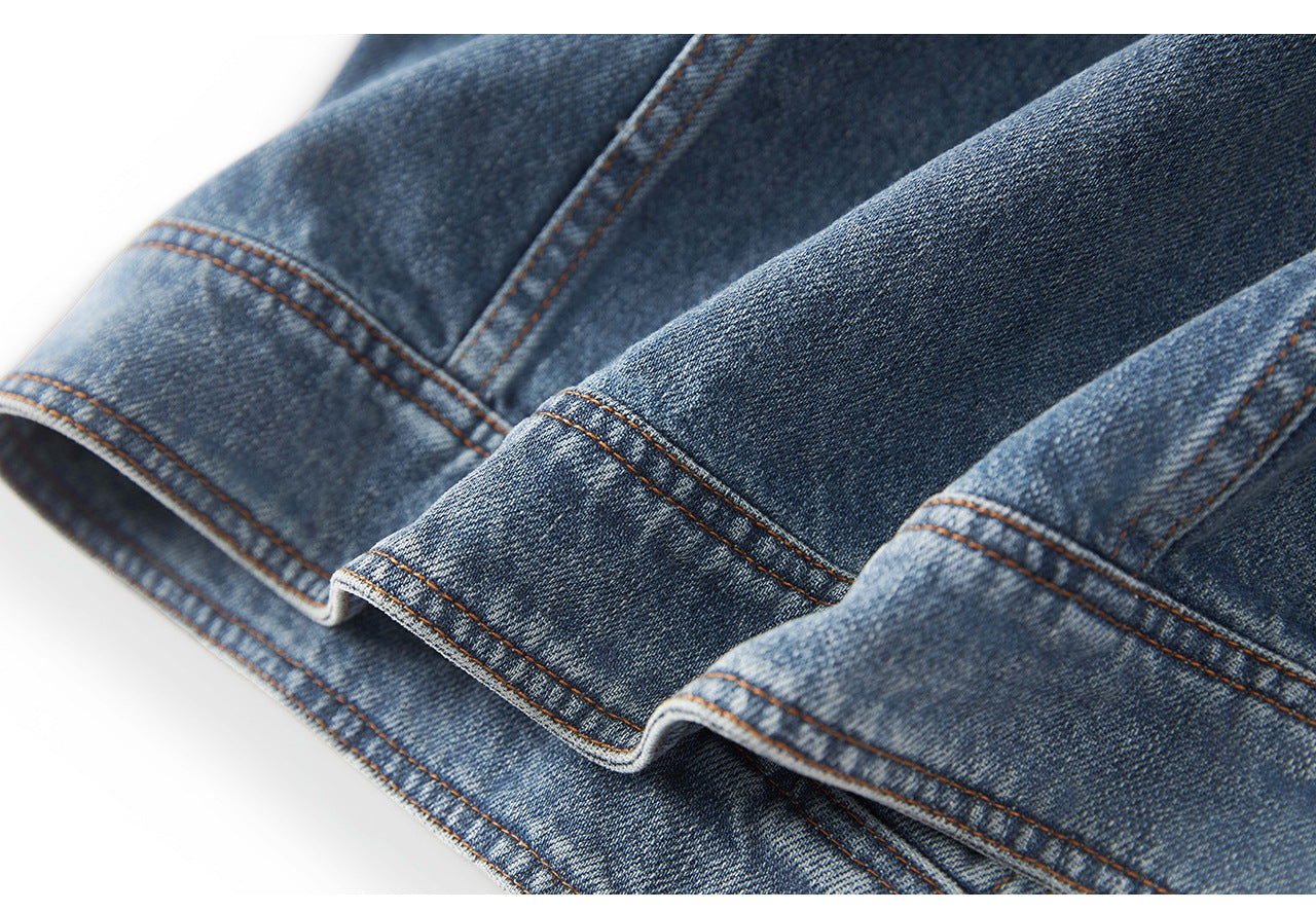 25ss A light luxury hand-stitched diamond denim vest jacket