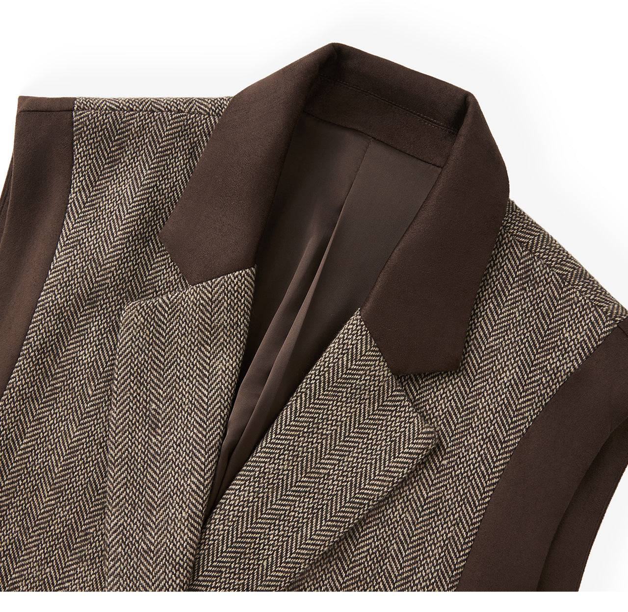 25ss A niche patchwork woolen three-piece set