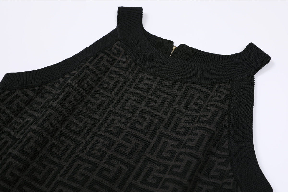 25ss Spring and Autumn fashion knitted top dress set