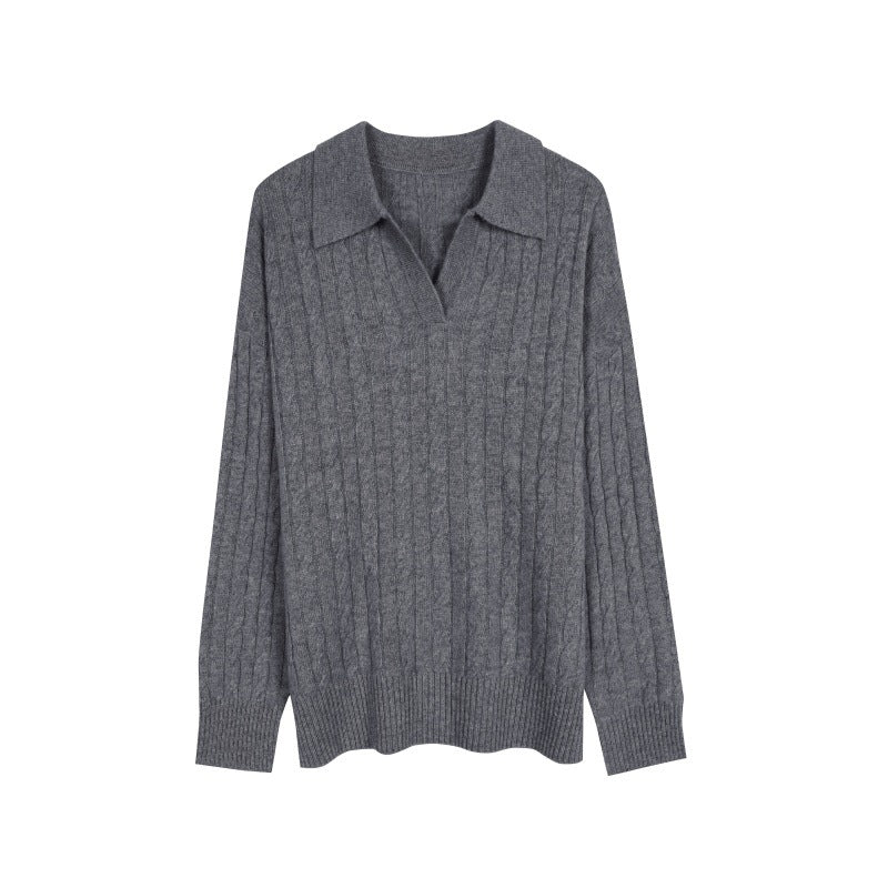 25ss polo neck wool sweater for autumn and winter