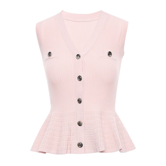 25ss A slim sleeveless top for a chic socialite