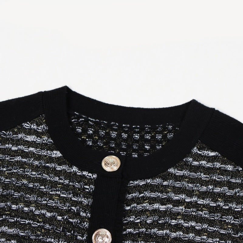 25ss Autumn and winter chanel-style knitted fashion casual set