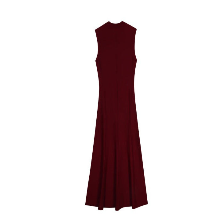 25ss Elegant sleeveless wool dress for ladies in autumn and winter