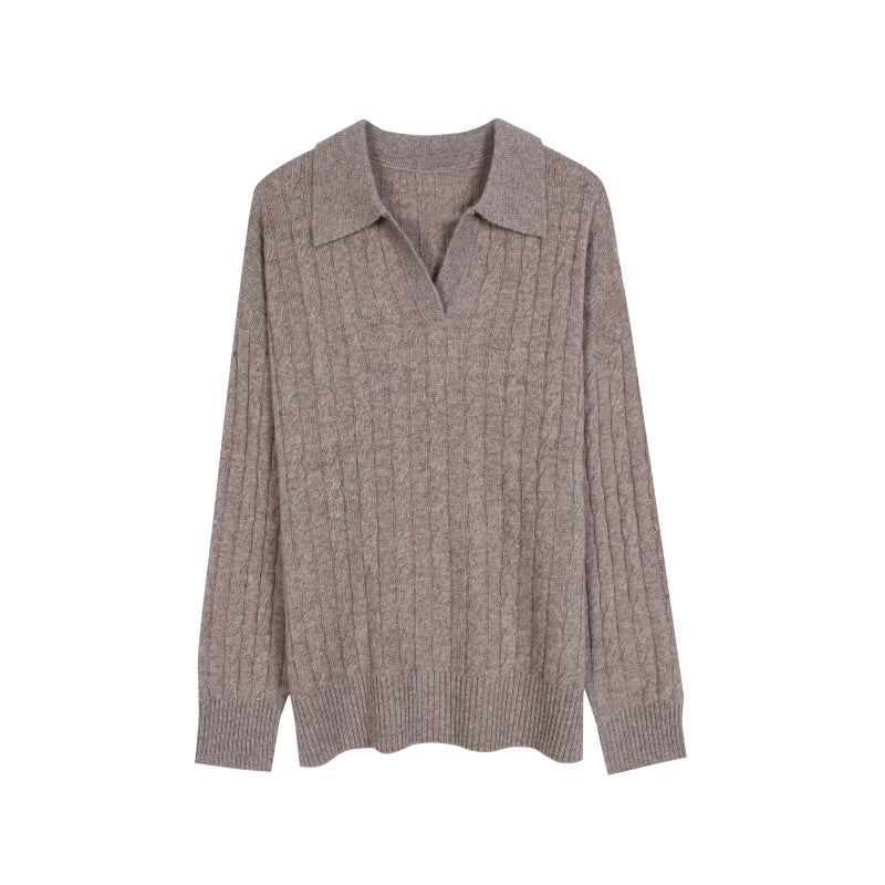 25ss polo neck wool sweater for autumn and winter