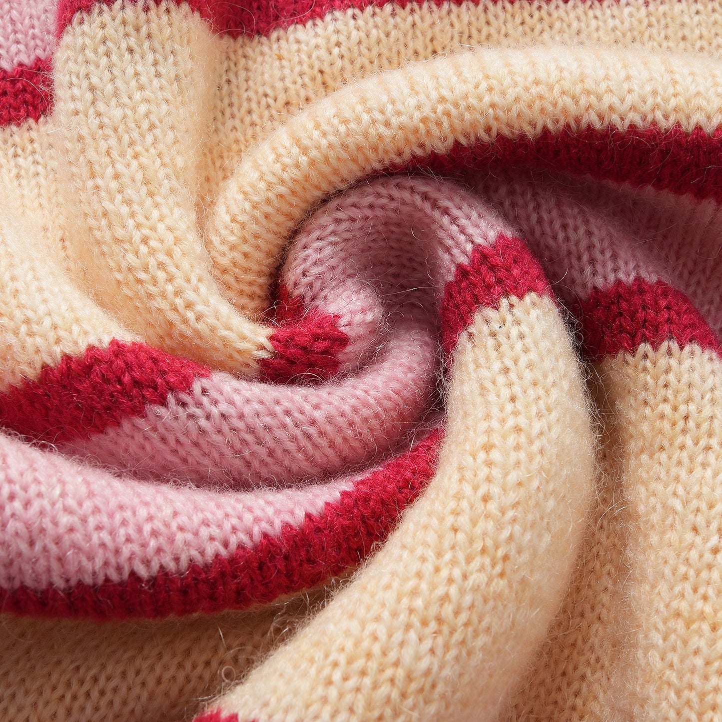 25ss Autumn color-block long-sleeved knitwear