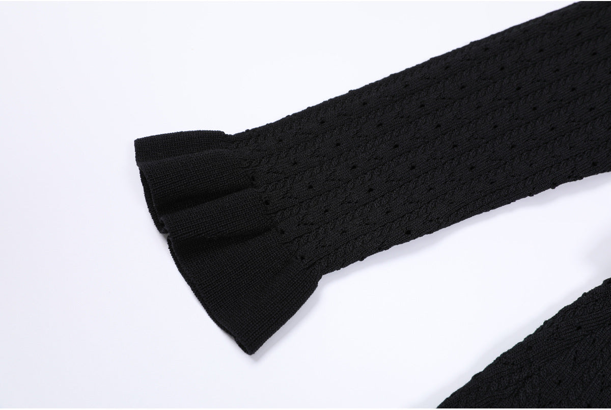 25ss European and American spring and autumn fashion knitted dress