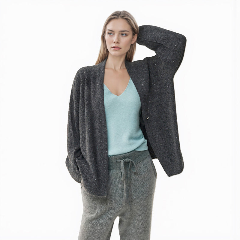 25ss Elegant wool cardigan for autumn and winter