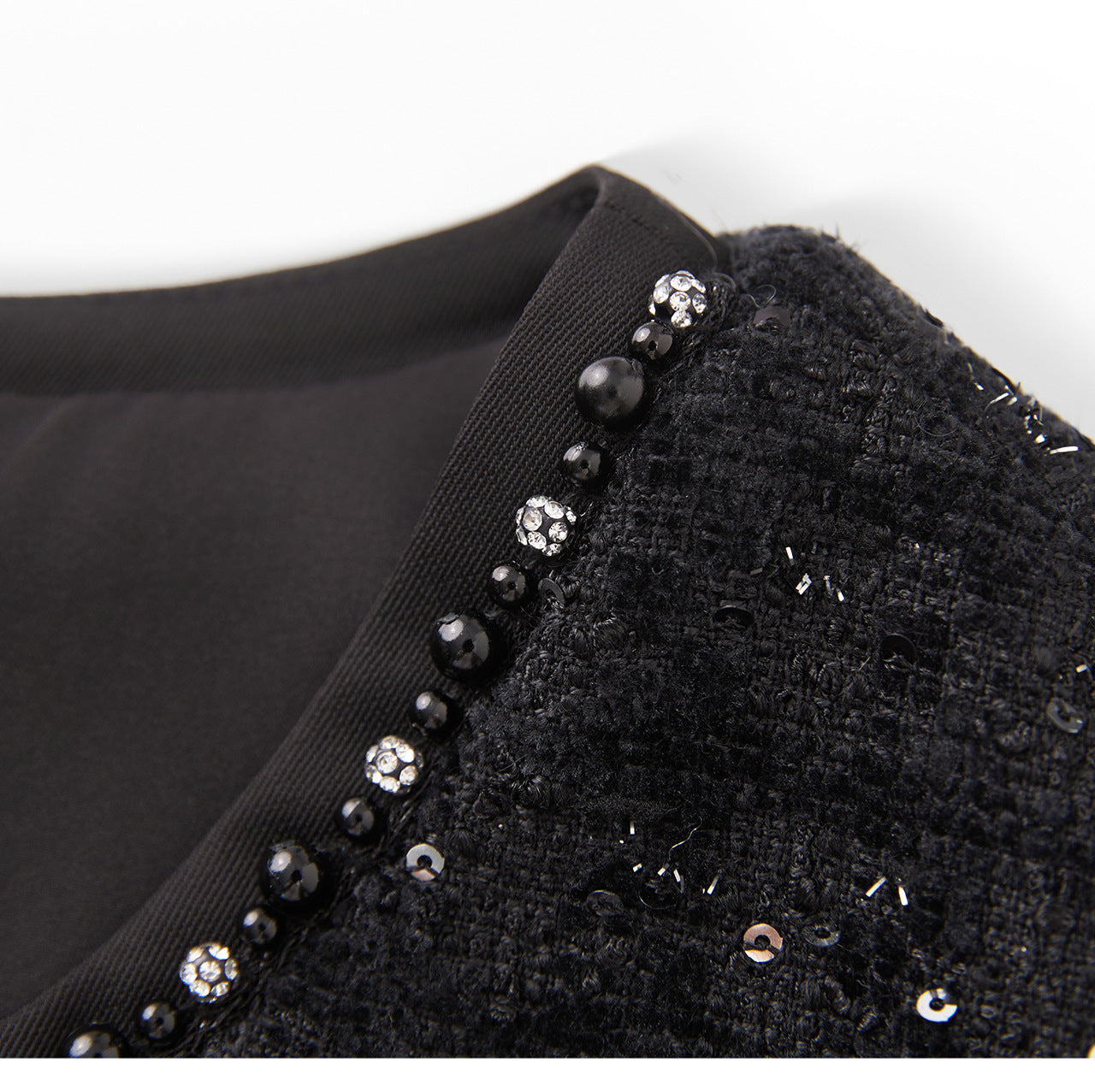 25ss Light luxury chanel-style tweed sleeveless vest dress