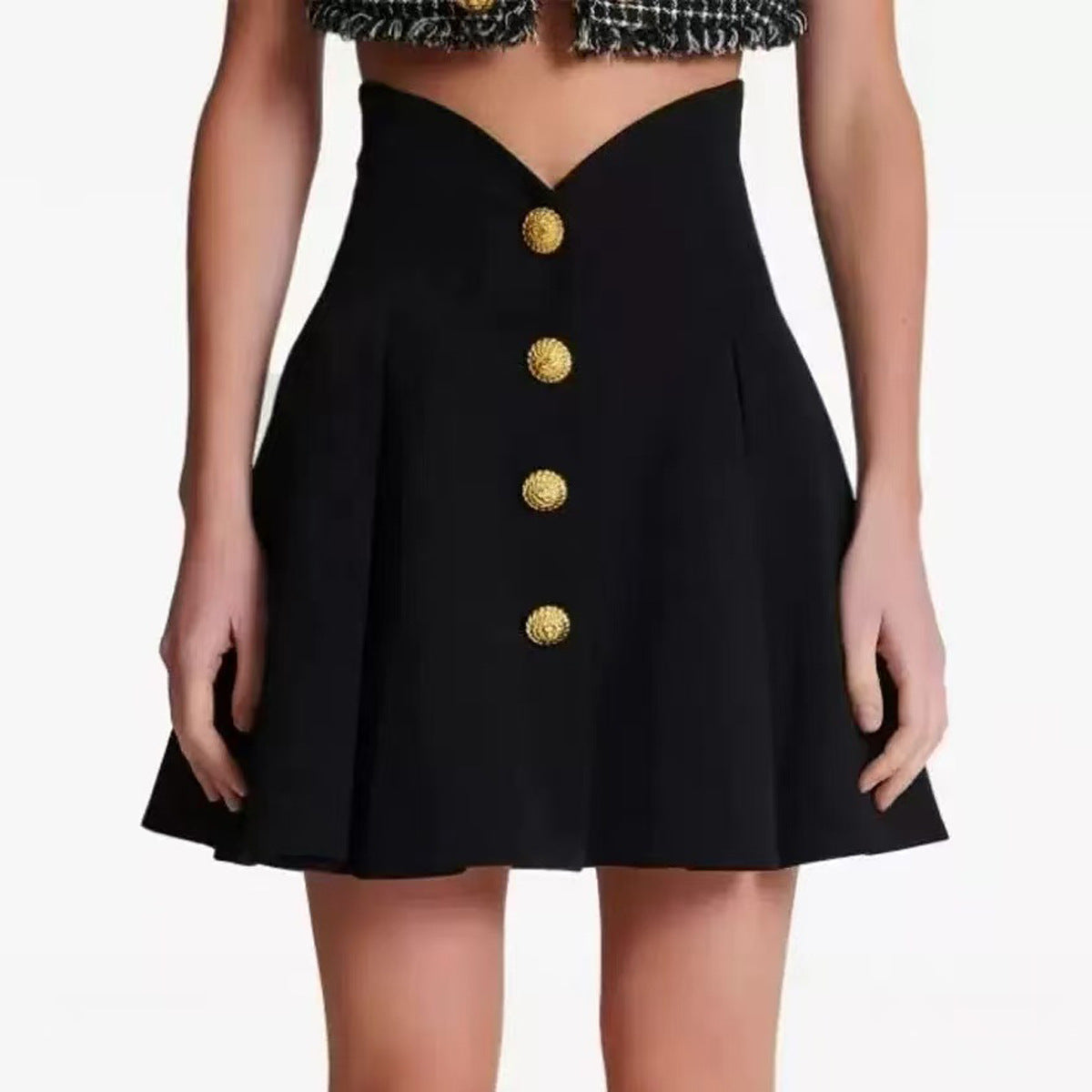 25ss Slim and fashionable A-line high-waisted short skirt