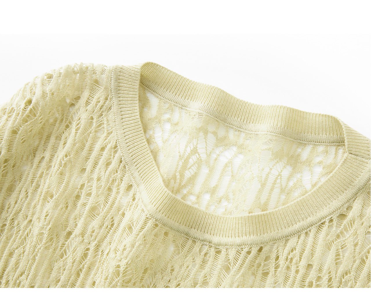 25ss Three-dimensional hollowed-out wool knitted sweater