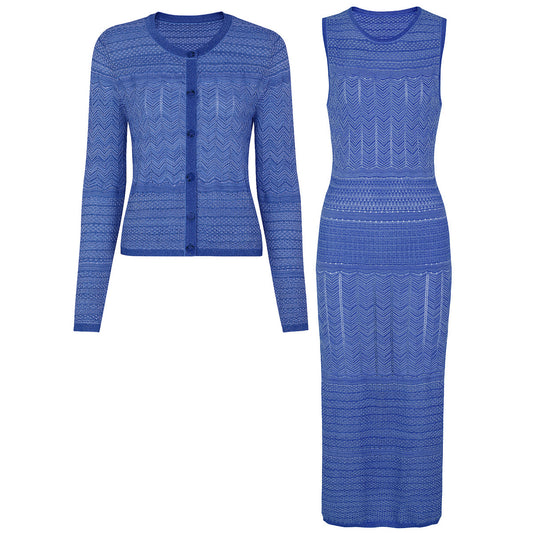 25ss Top coat: sleeveless fitted dress set