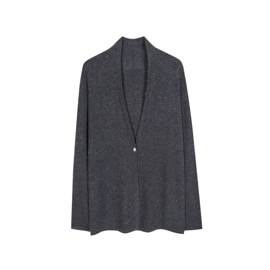 25ss Elegant wool cardigan for autumn and winter