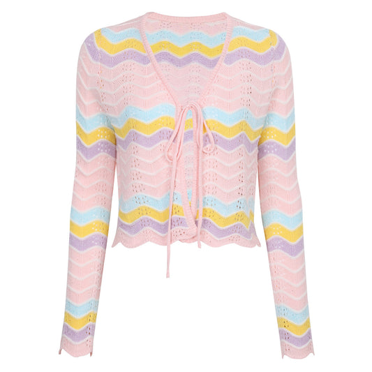 25ss A slimming knitted sweater jacket for summer and autumn