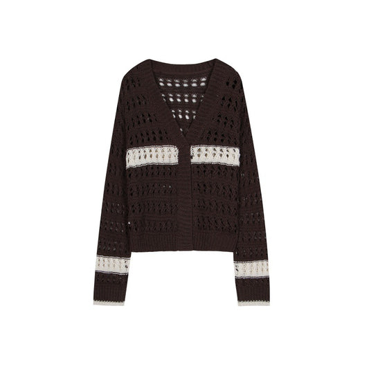 25ss Old Qian style's high-end autumn and winter knitted cardigan