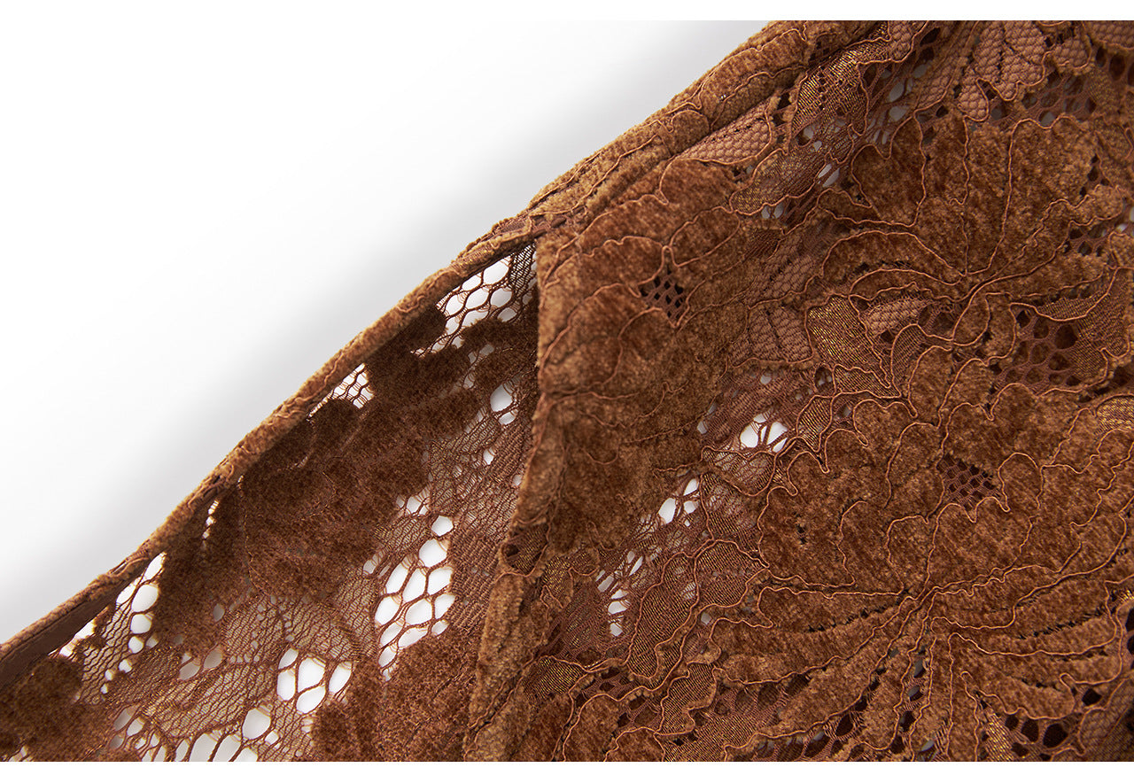 25ss Autumn new Chinese-style retro jacquard Chenille lace vest