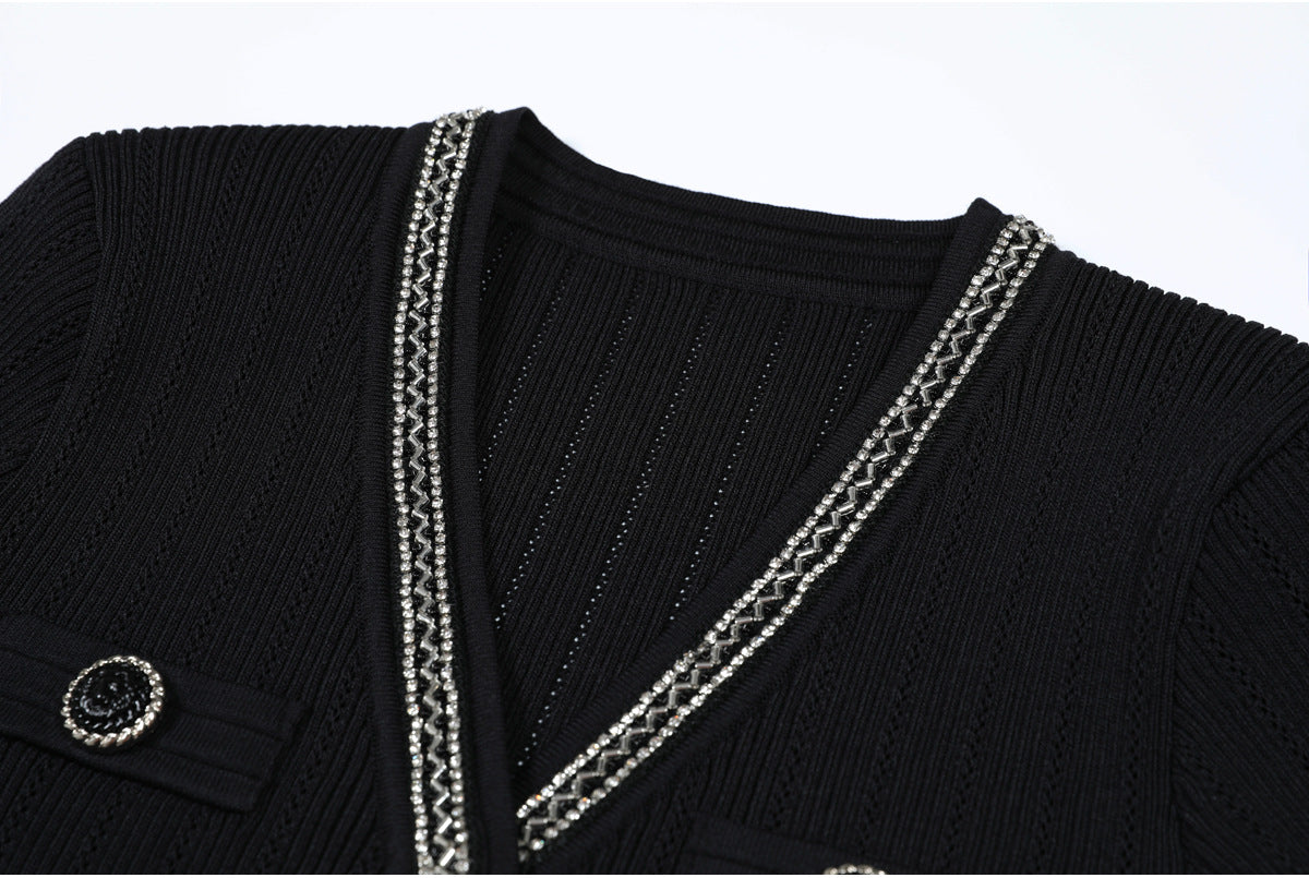 25ss A versatile and slimming beaded hip-hugging dress