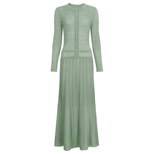 25ss Shiny silk European and American slimming dress