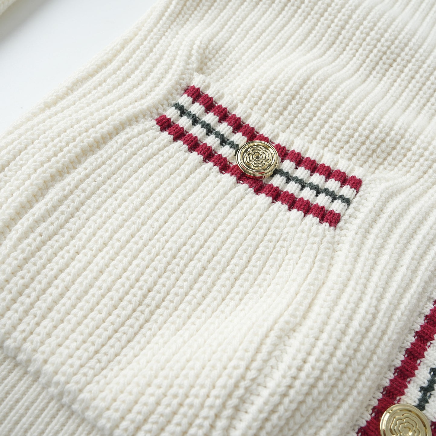 25ss Autumn V-neck chanel-style loose knitted cardigan