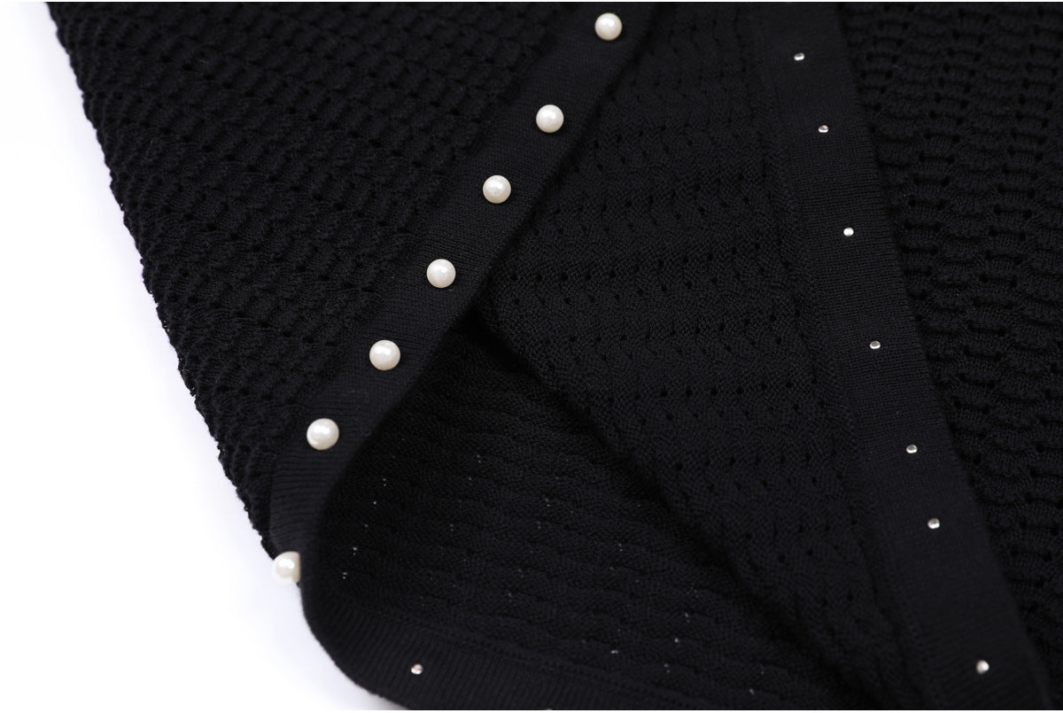 25ss Fashionable and classic T-shirt knitted sweater set skirt