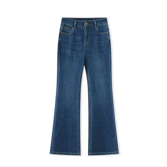 25ss Smoothed bamboo joint slightly flared jeans
