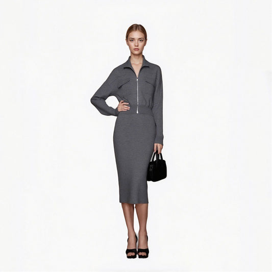 25ss Elegant wool knitted casual suit for autumn and winter