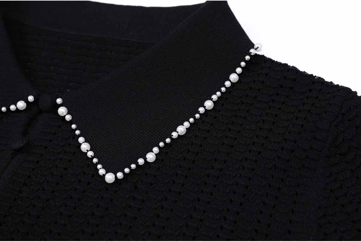 25ss Fashionable and classic T-shirt knitted sweater set skirt