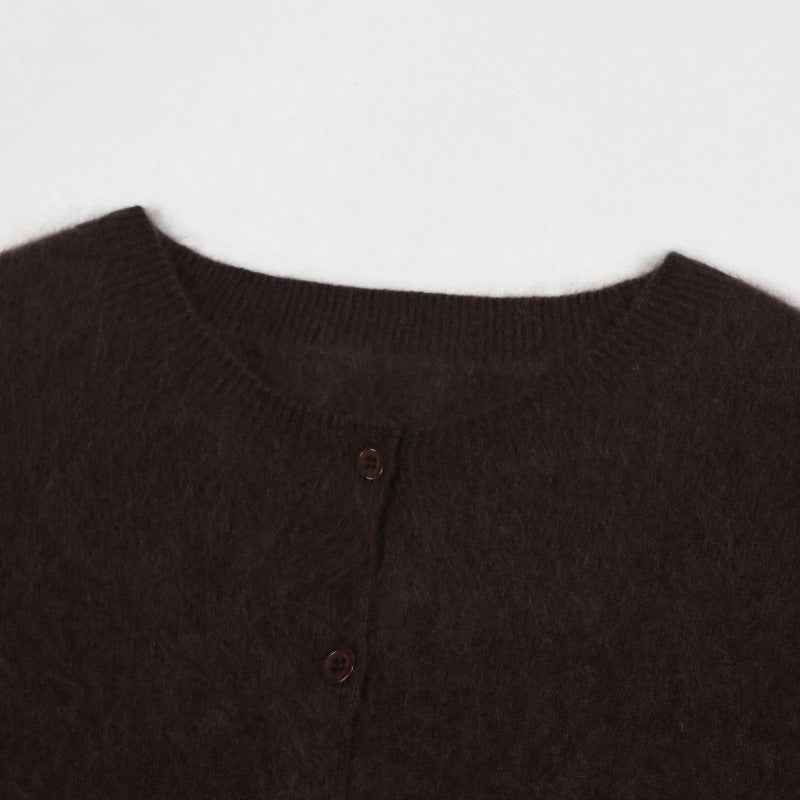25ss Ladylike cashmere fleece sweater for autumn and winter