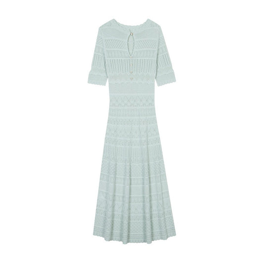25ss Mid-length knitted dress for spring and summer