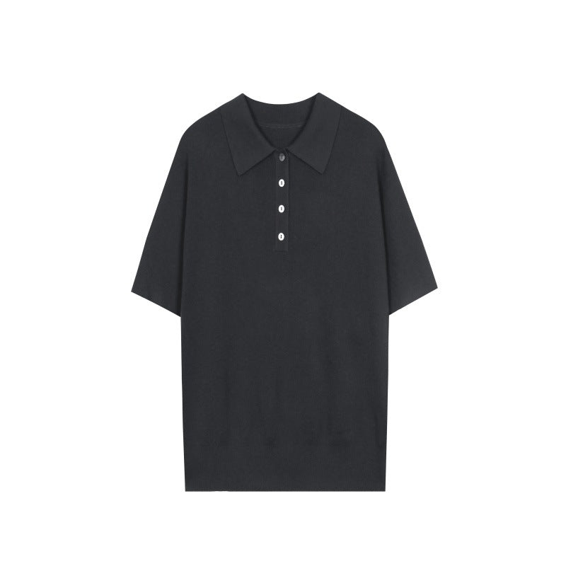 25ss Spring and Autumn Polo collar cashmere knitted casual suit