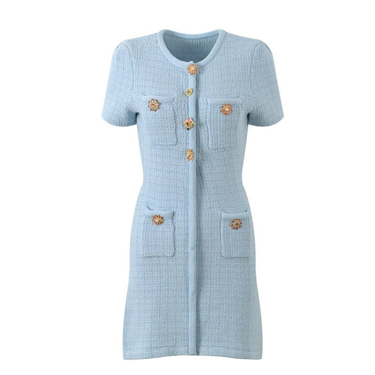 25ss A delicate chanel-style knitted dress by a socialite