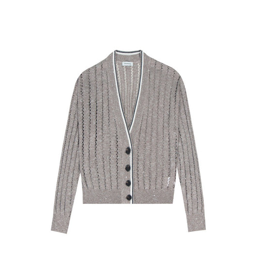 25ss Old Qianfeng autumn and winter linen and cotton knitted sweater