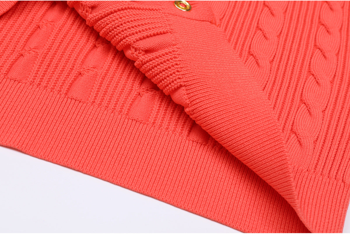 25ss Spring and Autumn fashion knitted sweater set skirt