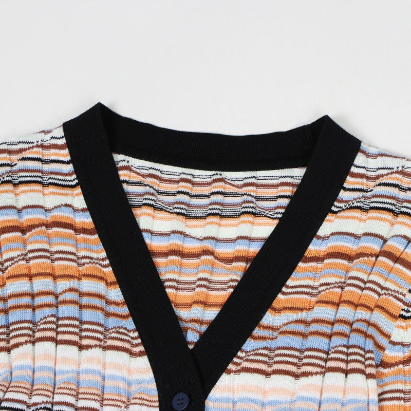 25ss Elegant tencel cotton knitted cardigan for autumn and winter