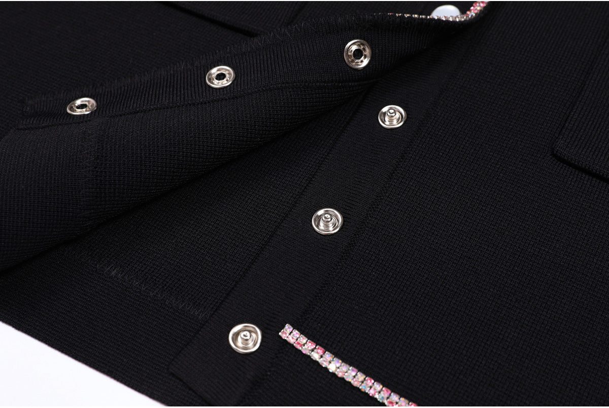 25ss A classic short-sleeved T-shirt top set with nails and diamonds